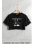Goat Bathory Baskılı Oversize Crop T-Shirt 1