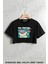 Aaahh!!! Real Monsters Baskılı Oversize Crop T-Shirt 1