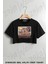 Capybarista Baskılı Oversize Crop T-Shirt 1