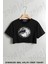 Mirrorball V2 Baskılı Oversize Crop T-Shirt 1