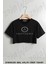 A Anathema Baskılı Oversize Crop T-Shirt 1