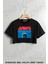 Jaws Classic Baskılı Oversize Crop T-Shirt 1