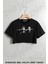 Cowboy Bebop Spike Spiegel ve Jet Black Baskılı Oversize Crop T-Shirt 1