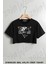 Kurt Ini The Wolf Lair Baskılı Oversize Crop T-Shirt 1