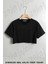 Boş Yapma Baskılı Oversize Crop T-Shirt 1