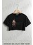 Frederick Fazbear Baskılı Oversize Crop T-Shirt 1