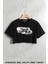 Muhammed Ali Boks Baskılı Oversize Crop T-Shirt 1