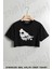 Kurt Sürüsü Baskılı Oversize Crop T-Shirt 1