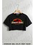Jurassic Park Baskılı Oversize Crop T-Shirt 1