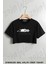 Tummy Ache Survivor Baskılı Oversize Crop T-Shirt 1