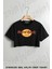 Hard Rock Cafe Baskılı Oversize Crop T-Shirt 1
