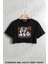 Evangelion Neon Genesis Baskılı Oversize Crop T-Shirt 1