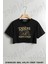Born To Die Motor Baskılı Oversize Crop T-Shirt 1