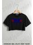 Top Gun Baskılı Oversize Crop T-Shirt 1