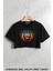 Renkli Aslan Baskılı Oversize Crop T-Shirt 1
