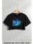 Prefab Sprout Jordan Baskılı Oversize Crop T-Shirt 1