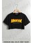 Thrasher K Pop Jungkook Bts Baskılı Oversize Crop T-Shirt 1