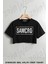 Samcro Baskılı Oversize Crop T-Shirt 1