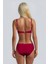 Çıkarılabilir Dolgulu Kaplı Telli Drape Detaylı Düz Renk Straplez Bikini Takımı 2