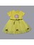 1-2-3 Yaş Payet Yapraklı Çiçek Nakışlı Astarlı Kız Bebek Tütü Elbisesi Sarı 2