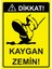 Dikkat! Kaygan Zemin Uyarı Levhası Etiket 25X35 cm 1