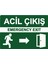 Acil Çıkış Emergency Exıt Uyarı Levhası Etiket 25X35 cm 1