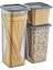 2'li Set Skali Kare Saklama Kabı Antrasit (2'şer Adet 740 Ml, 1440 Ml, 2350 Ml) 2