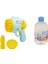 Pilli Köpük Tabanca ( 23 Delikli) - Mavi / Köpük Baloncuk Likiti 500 ml 1