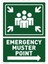 Emergency Muster Poınt Uyarı Levhası Etiket 25X35 cm 1