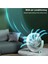 Masaüstü Vantilatör USB Şarjlı Rgb LED Işıklı 3 Kademeli 180° Ayarlanabilir Soğutucu Fan Mavi 4