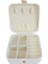 Çıtçıtlı Deri Mini Boy Takı, Seyahat ve Mücevher Çantası,kutusu Beyaz (10X10 Cm) 1