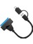 Harici Hard Disk Kablosu 2in1 USB 3.0 Type-C To 2.5 Inç Sata HDD SSD Çevirici Dönüştürücü 1