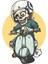 Aksesuar Kuru Kafa Kurukafa Sticker Vespa 10 x 7 cm 1