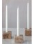 Trrten Mermer Şamdan Mumluk 4lü Set Silver 1