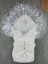 Yenidoğan Kumru Soft Cotton Taç Nakışlı Trilüks Kundak Bebek Battaniyesi Ekru 1