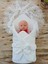 Yenidoğan Sahra Lucky Baby Nakışlı Kundak Bebek Battaniyesi Ekru 2