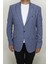 Moda Fistan Store Erkek Mavi Italyan Kesim Dar Kalıp Tek Düğme Çift Yırtmaçlı Blazer Ceket 1