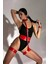 Deri Fanta Zi Set, Sert ve Şık Deri Kelepçeli Harness Takım Kırmızı L/xl 2