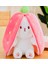 50 cm Pembe Açık Renkli Çilek Tavşan Peluş Oyuncak 2 Yüzlü Yastık 1