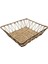 Doğal Örgü Kare Sepet 25X25 cm Hasır Organizer Çok Amaçlı Kullanım Bebek Odası & Mutfak Düzenleyici 1