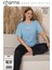 Charme Kadın Büyük Beden Bisiklet Yaka Milan Likralı Kısa Kol Pijama Takımı K601/249 - 1 Adet 3