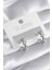 Pirinç Gümüş Renk Zirkon Taşlı Kadın Küpe - TJ-BKP8345 1
