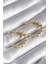 Pirinç Gold Renk Zirkon Taşlı Halka Model Kadın Küpe - TJ-BKP8609 2