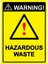 Warnıng! Hazardous Waste Uyarı Levhası Dekota 25X35 cm 1