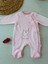 3-6 6-9 9-12 Ay Romantik Fil Nakışlı Pembe Süslü Kız Bebek Tulumu Pembe 2