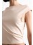 Kayık Yaka Crop Basic Düz Kolsuz Bluz F7489AX25SM 5