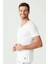 - Erkek Beyaz 2 Li V Yaka T-Shirt 90001 3