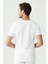 - Erkek Beyaz 2 Li V Yaka T-Shirt 90001 4