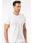 1307 O Yaka Kısa Kollu Erkek T-Shirt - Beyaz 3