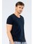 V Yaka Likralı Erkek T-shirt 2